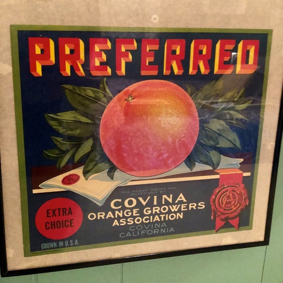 Preferred Brand VINTAGE California Orange Crate Label 1940s Style Advertising - Picture 3 of 4